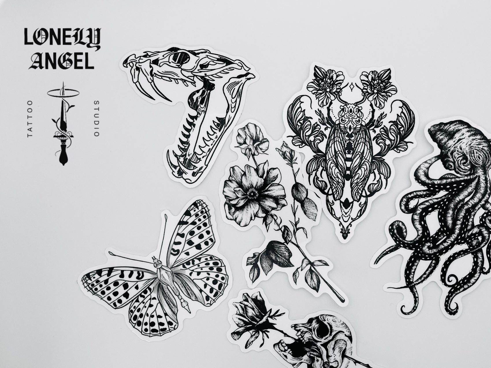 The Lonely Angel Temporary Tattoo Collection
