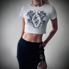 "Gothic Tulips" - Tattoo Art Crop Top