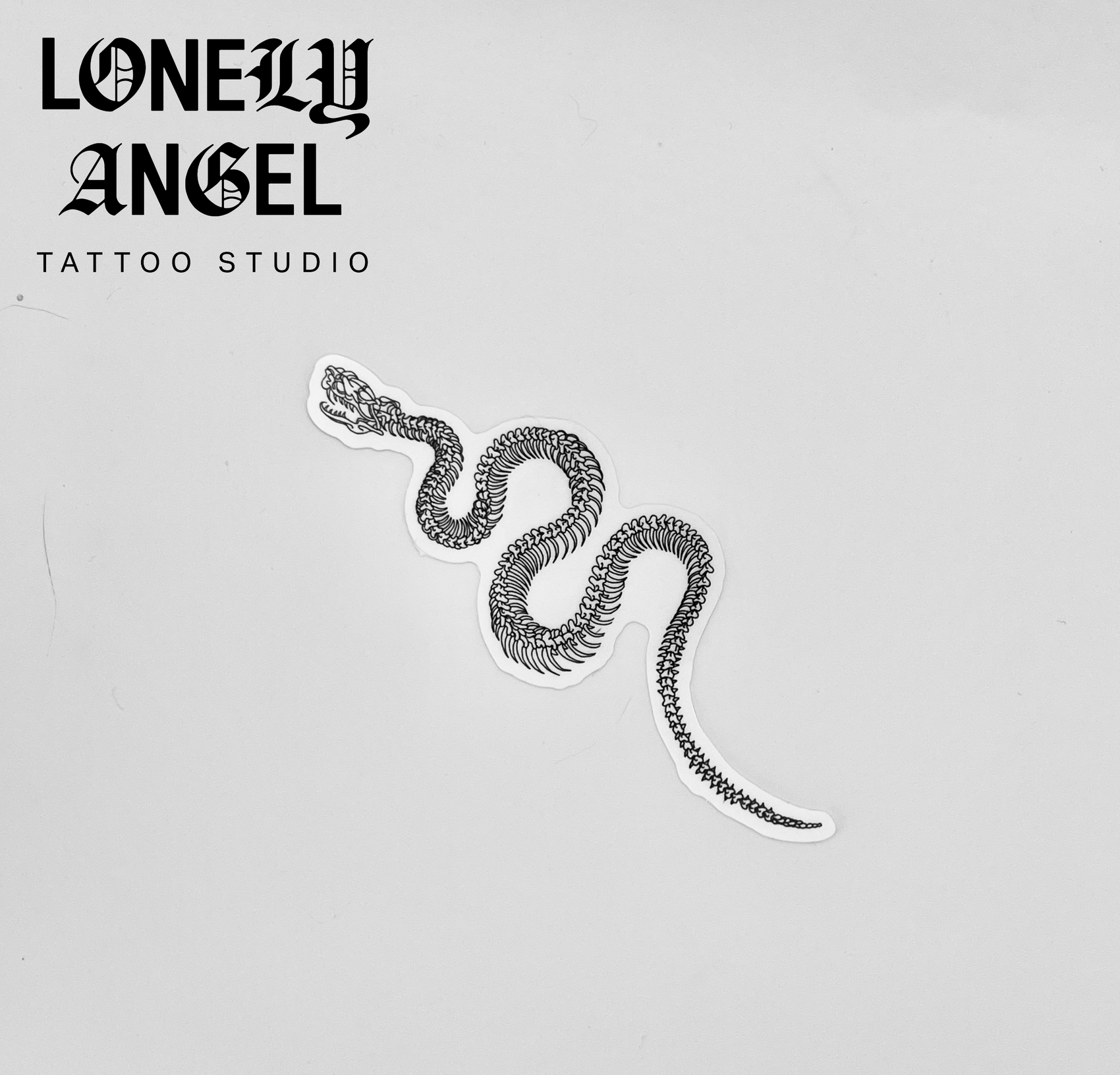 Bone Snake Temporary Tattoo 4"