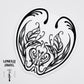Botanical Heart Temporary Tattoo 4”