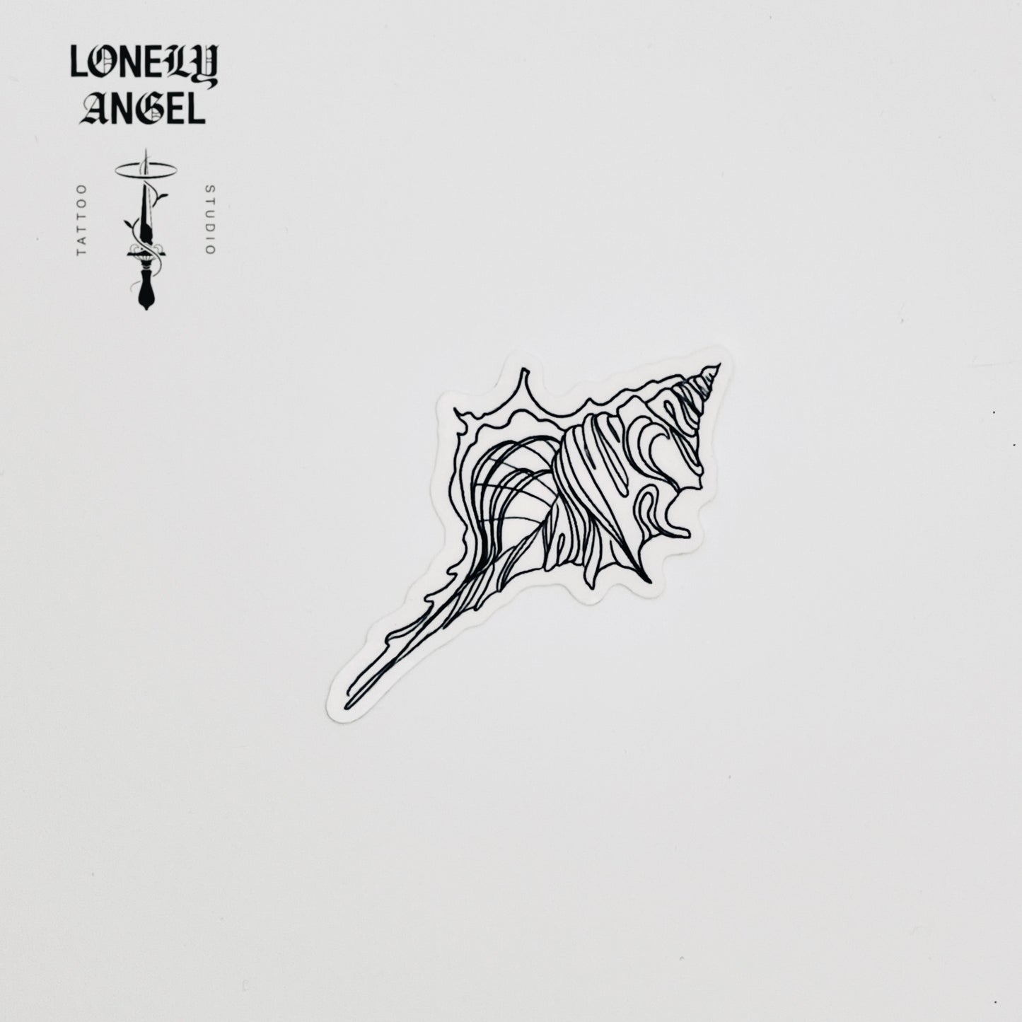 Conch Temporary Tattoo 3"