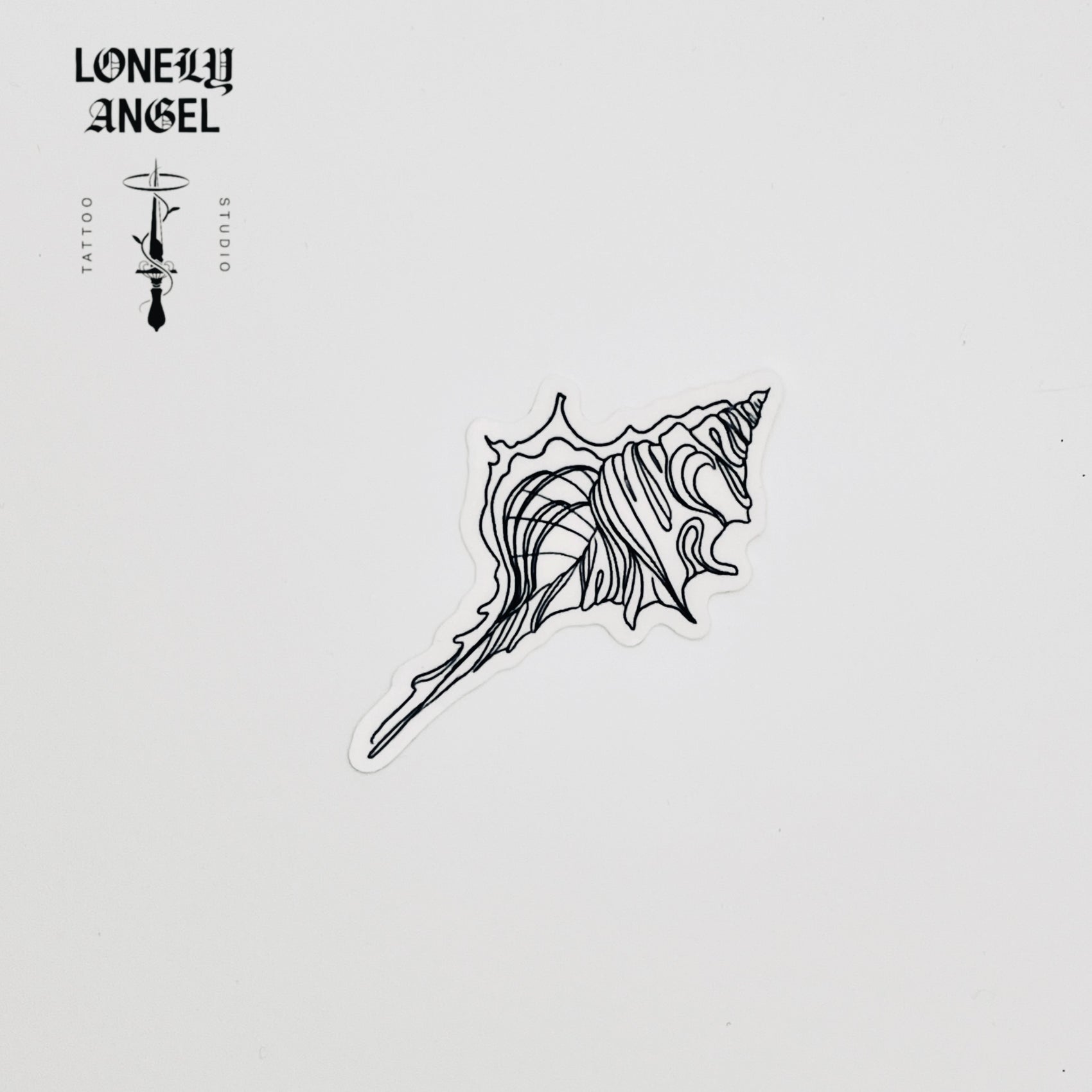 Conch Temporary Tattoo 3"