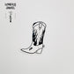Cowboy Boot Temporary Tattoo 4"