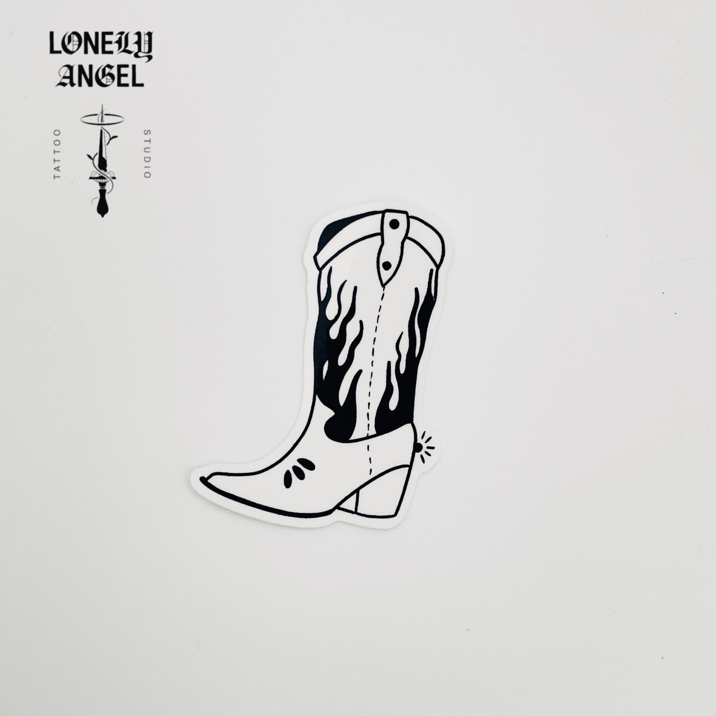 Cowboy Boot Temporary Tattoo 4"