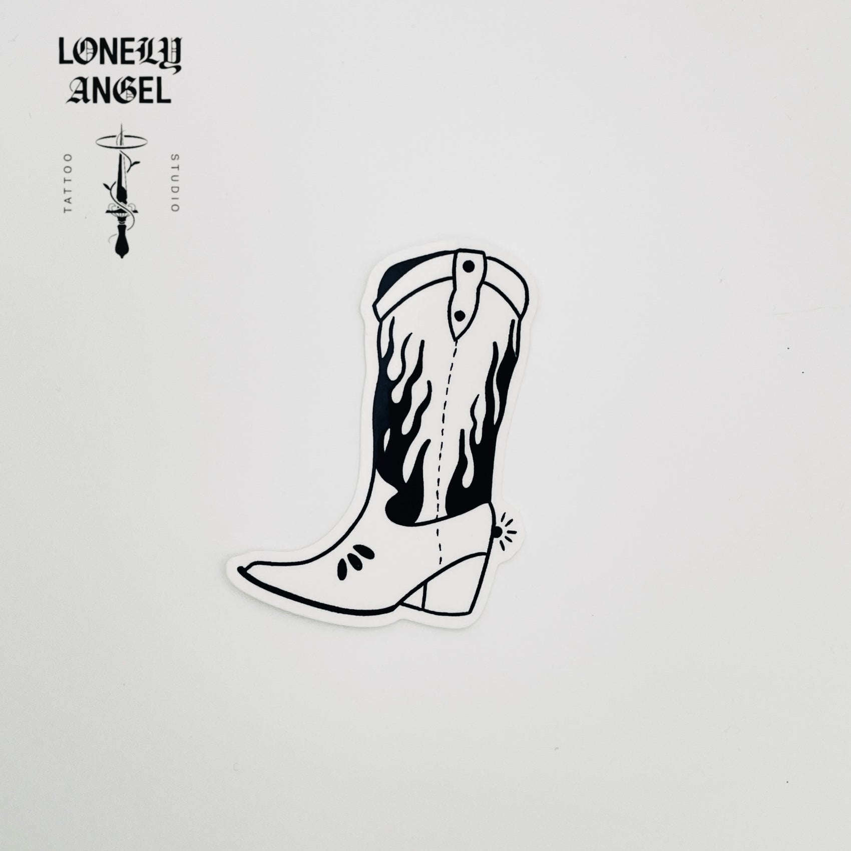 Cowboy Boot Temporary Tattoo 4"