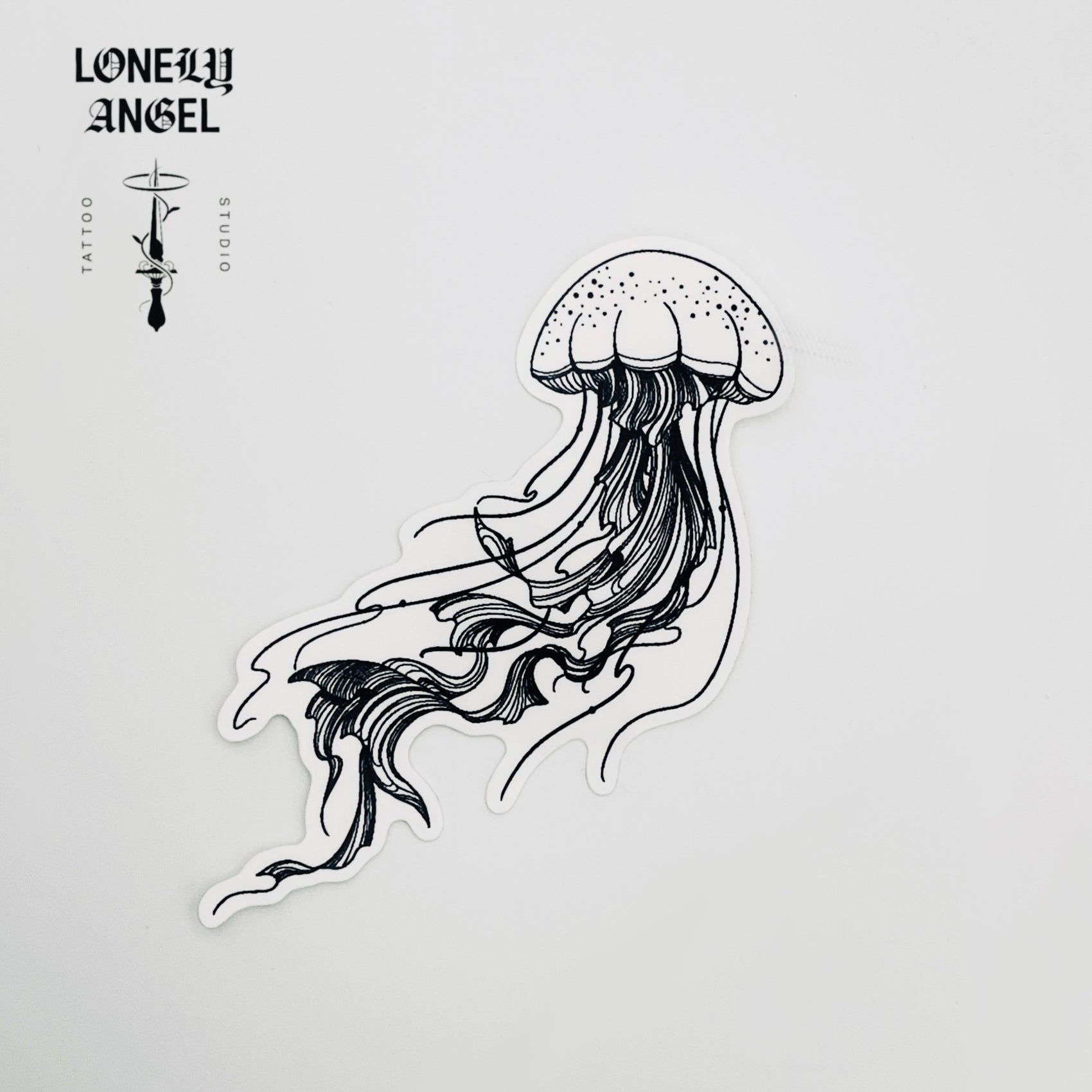 Jellyfish Temporary Tattoo 4"
