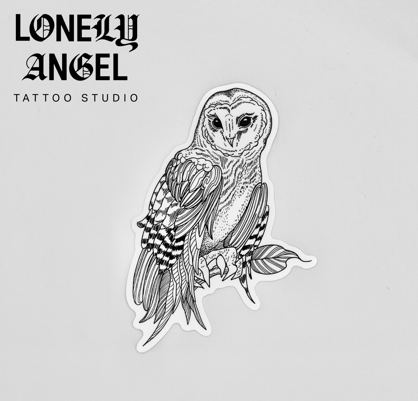 Owl Temporary Tattoo 4"