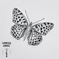 Tiger Butterfly Temporary Tattoo 4"