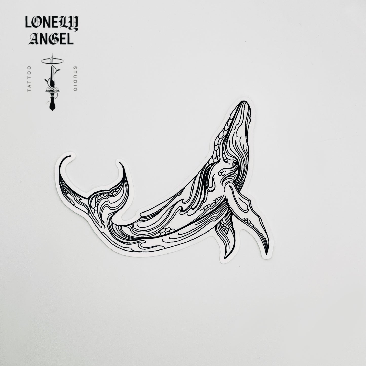 Whale Temporary Tattoo 4"