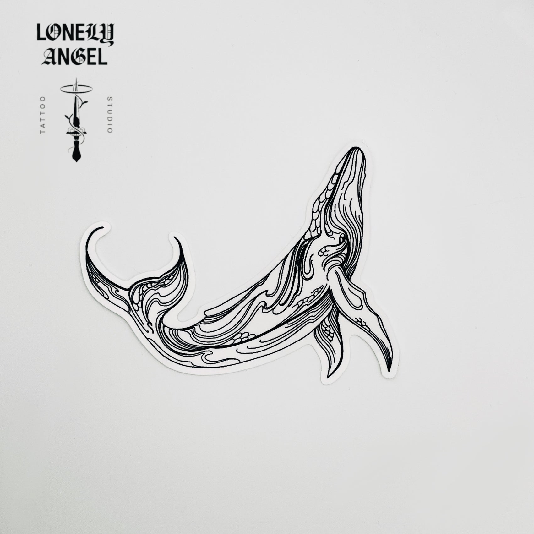 Whale Temporary Tattoo 4"